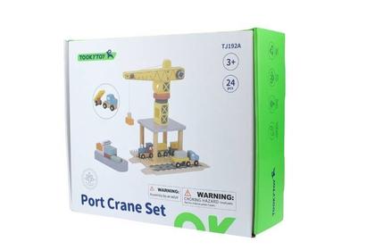 Imagem de Brinquedo Didático Madeira Conjunto Guindaste TJ192A