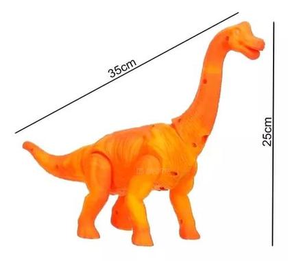 Imagem de Brinquedo Dinossauro Grande Braquiossauro Som Luz Movimento Bota Ovos