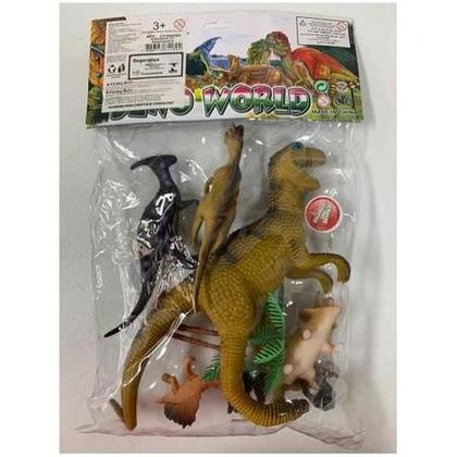 Imagem de brinquedo  Dinossauro Plastico Miniatura Grande media e pequena de Pacote C/ 9
