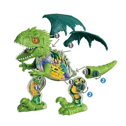 Brinquedo Dinossauro Rex Solta Fumaça Com Asas Luzes E Som