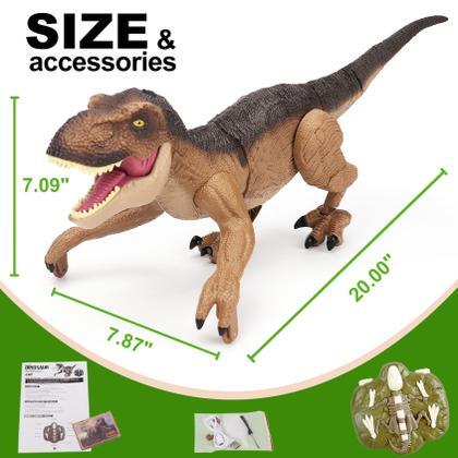 Imagem de Brinquedo Dinossauro T-Rex com Controle Remoto iQkidz - Para Meninos de 3 a 12 Anos