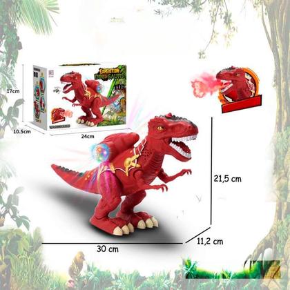 Imagem de Brinquedo Dinossauro T-Rex com Luzes e Fumaça: Anda, Emite Som e Solta Ovos