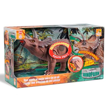 Imagem de Brinquedo Dinossauro Triceratops Com Som Movimento E Detalhes Realistas Para Crianças