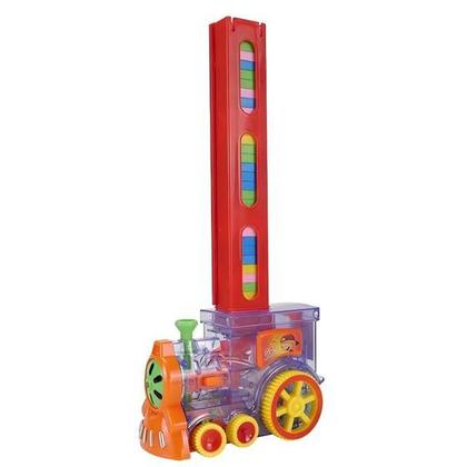 Imagem de Brinquedo Divertido Trenzinho Dominó P/Empilhar Colorido Com Som