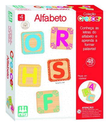 Imagem de Brinquedo Educativo Alfabeto em Madeira 48 letras 0450 Nig Brinquedos