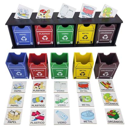 Imagem de Brinquedo Educativo Caminhão Coleta Seletiva Vamos Reciclar - Carimbras