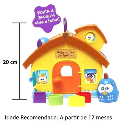 Imagem de Brinquedo Educativo Casinha Encaixes Bebê Galinha Pintadinha