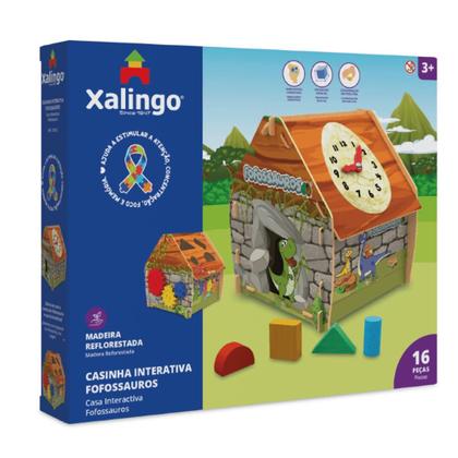 Imagem de Brinquedo Educativo Casinha Interativa Fofossauros 16 Peças Xalingo
