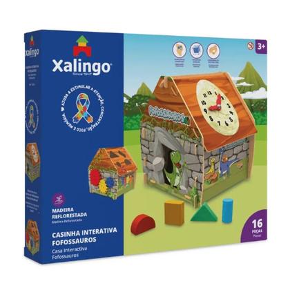 Imagem de Brinquedo Educativo Casinha Interativa Fofossauros 16 Peças Xalingo