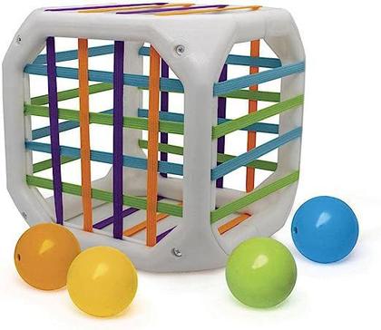 Imagem de Brinquedo Educativo Cubo Entrelaçado Bolinhas Chocalho Elka