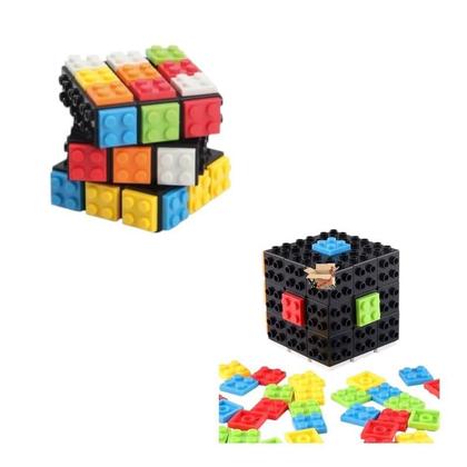 Imagem de Brinquedo Educativo Cubo Mágico De Blocos De Montar 61 Peças