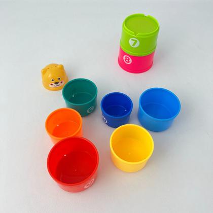 Imagem de Brinquedo Educativo de Bebê Empilhar Torre Divertida 9 Peças