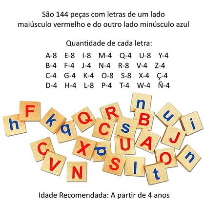 Imagem de Brinquedo Educativo de Formar Palavras Frases 144 peças Xalingo