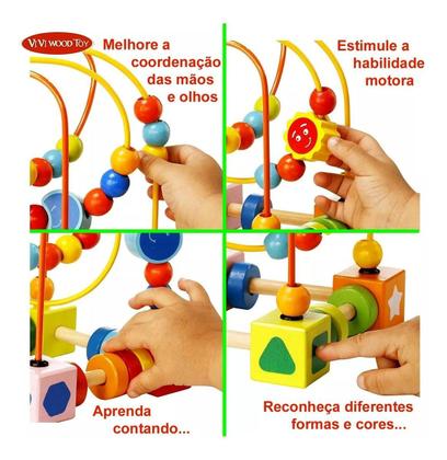 Imagem de Brinquedo Educativo De Madeira Aramado Montanha Russa