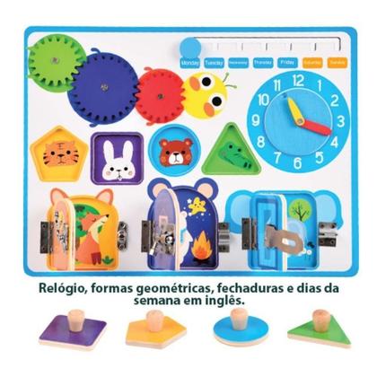 Imagem de Brinquedo educativo de madeira tabuleiro educaplay - polibrinq