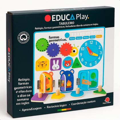 Imagem de Brinquedo Educativo de Madeira Tabuleiro Interativo BDM27