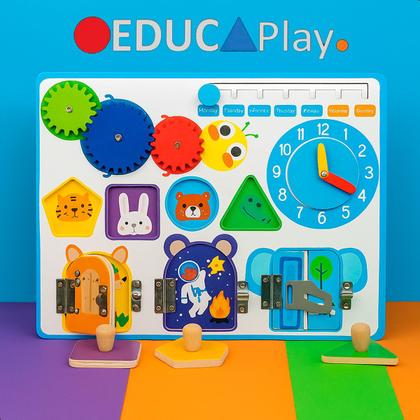 Imagem de Brinquedo Educativo de Madeira Tabuleiro Interativo BDM27