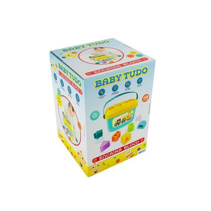 Imagem de Brinquedo Educativo Didático Encaixe Bloco Bebe Infantil 17p