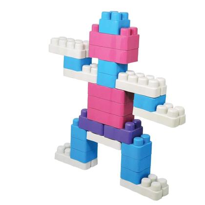 Imagem de Brinquedo Educativo Encaixe Blocos de Montar Menina 1000 Peças Coloridos Infantil Didático