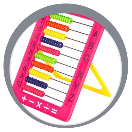 Imagem de Brinquedo Educativo Infantil Ábaco Com Números Letras E Operações Para Aprendizado Escolar