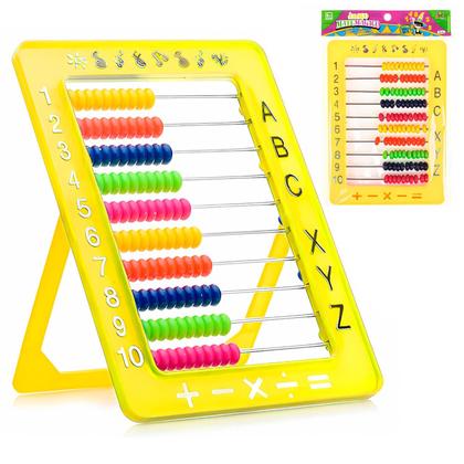 Imagem de Brinquedo Educativo Infantil Ábaco Com Números Letras E Operações Para Aprendizado Escolar