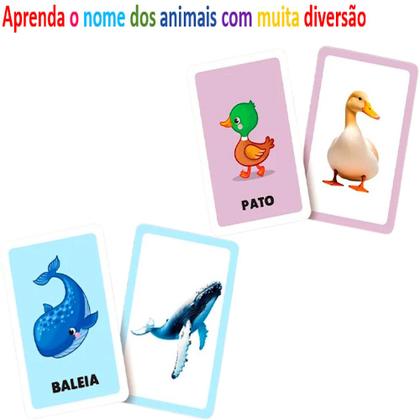 Imagem de Brinquedo Educativo Infantil Educa Animais 34 Cartas