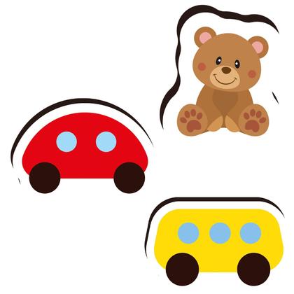 Imagem de Brinquedo Educativo Infantil Jogo Conte Histórias Nig Brinquedos Didático 24 Peças Em Madeira