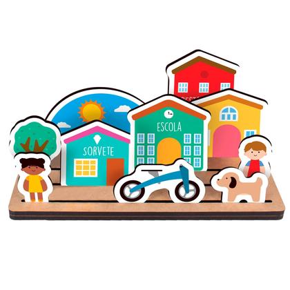 Imagem de Brinquedo Educativo Infantil Jogo Conte Histórias Nig Brinquedos Didático 24 Peças Em Madeira