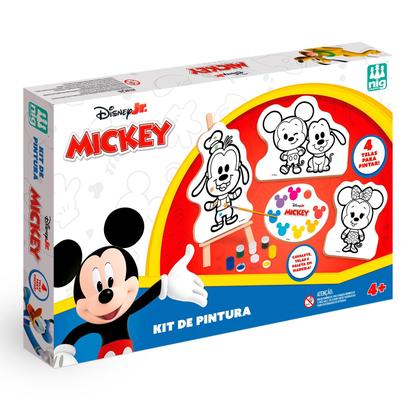 Imagem de Brinquedo Educativo Infantil Kit Pintura Mickey Mouse Com Cavalete Tintas E Pincel Colorido