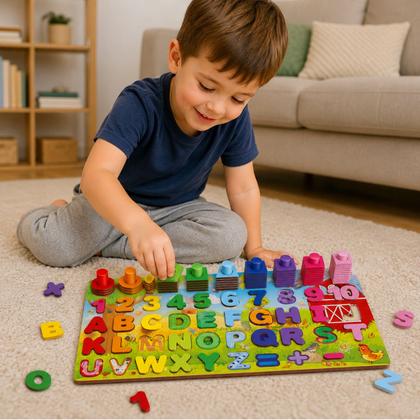 Imagem de Brinquedo Educativo Infantil Letras e Numeros 94 Peças
