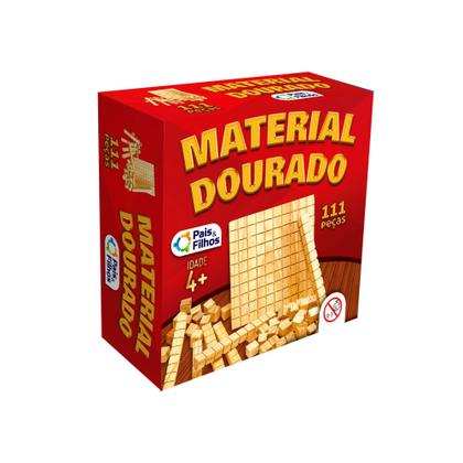 Imagem de Brinquedo Educativo Material Dourado Matemática 111 Peças