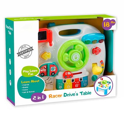 Imagem de Brinquedo Educativo Mesa De Atividades Infantil Com Som Luz Volante Retrovisor E Piano