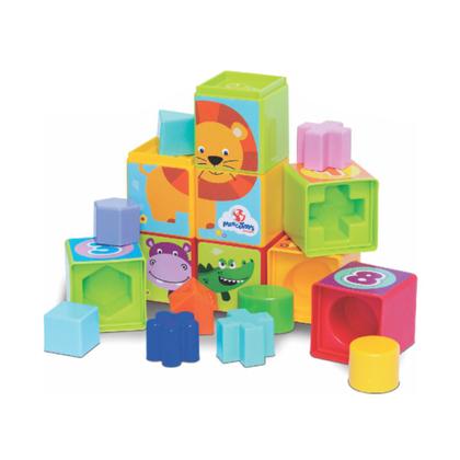 Imagem de Brinquedo Educativo para Empilhar Cubinhos 5 em 1 para Bebês