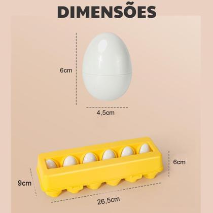 Imagem de Brinquedo Educativo Pedagógico Ovos De Encaixar Geométricas