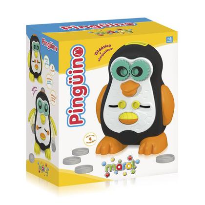 Imagem de Brinquedo Educativo Pinguino Didático Pinguim Infantil Maral Bate Asas com Encaixe de Peças e Som Foco e Concentração Menino Menina