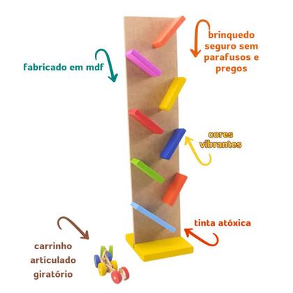 Imagem de Brinquedo Educativo Pista de Carrinho Maluca Zig Zag Mdf Lúdico