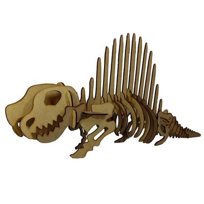 Imagem de Brinquedo Educativo Quebra Cabeça 3d Dinossauro Dimetrodonte Mdf