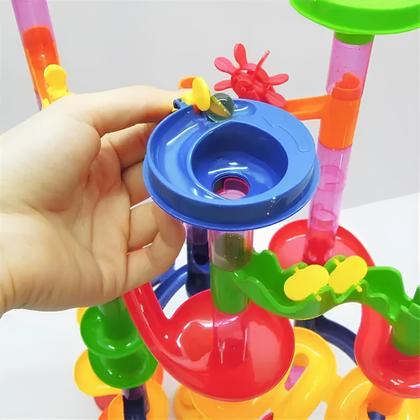 Brinquedo Educativo Rola Bola 109 Peças, Blocos de Construção STEAM ...