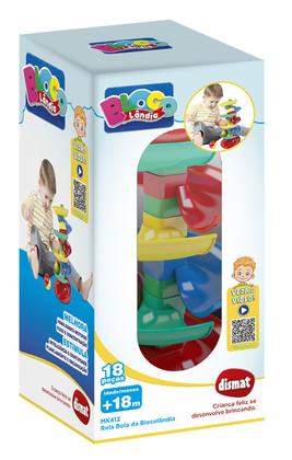 Imagem de Brinquedo Educativo Rola Bola 18 Peças Dismat - MK412