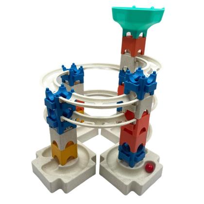 Imagem de Brinquedo Educativo Rola Bolinha Blocos Montar Pista 45 Pçs