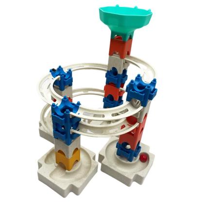 Imagem de Brinquedo Educativo Rola Bolinha Blocos Montar Pista 45 Pçs