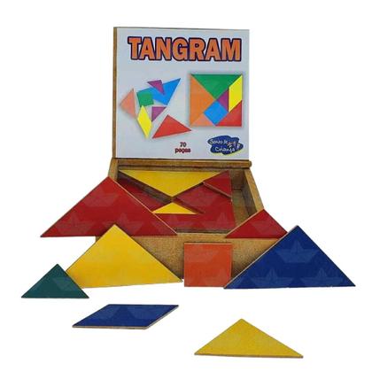 Imagem de Brinquedo Educativo Tangram 10 Jogos com 70 Peças Formas Imaginação