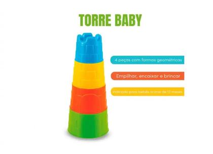 Imagem de Brinquedo Educativo Torre Baby Bebês Diversão Imaginação