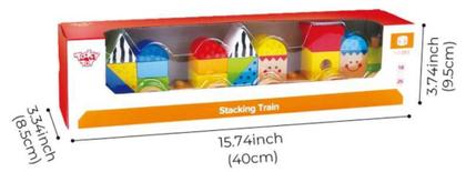 Imagem de Brinquedo Educativo - Trem De Blocos Madeira - Tooky Toy