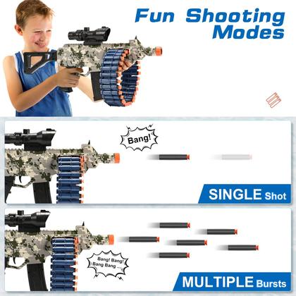 Imagem de Brinquedo elétrico automático JakMean Toy com 100 dardos de espuma