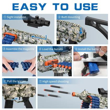 Imagem de Brinquedo elétrico automático JakMean Toy com 100 dardos de espuma