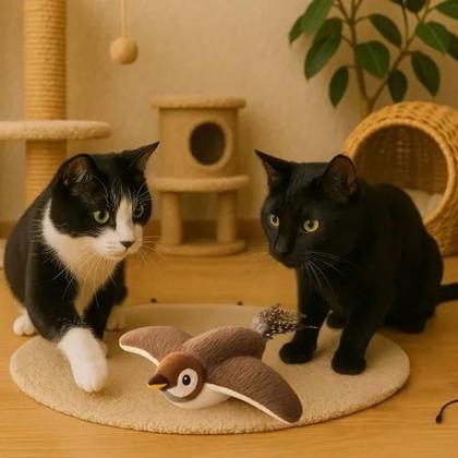 Imagem de Brinquedo Elétrico Interativo Gatos Pássaro Recarregável