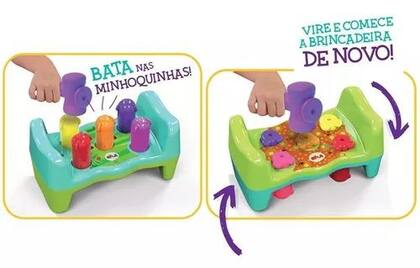 Imagem de Brinquedo Elka Infantil Cores Criança Bate Rebate Bebe