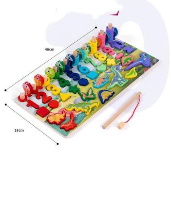 Imagem de Brinquedo Encaixe Montessori, Modelo Dinossauro