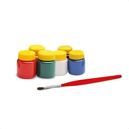 Brinquedo Engenheiro Eco Paint 122 Peças com 6 Tintas Guache e 1 Pincel Educativo Pintura Madeira Xalingo - 52780 Imagem de Brinquedo Engenheiro Eco Paint 122 Peças com 6 Tintas Guache e 1 Pincel Educativo Pintura Madeira Xalingo - 52780